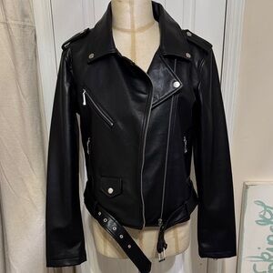 Rebecca Minkoff Black Leather Moto Jacket